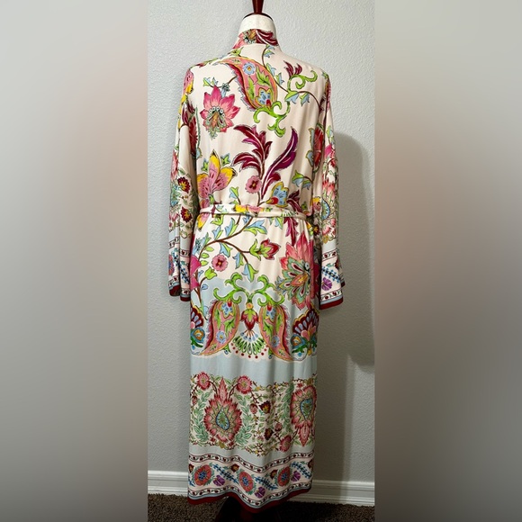 Zara Limited Edition Pink Floral Kimono Robe Women’s Size XL - Picture 3 of 8